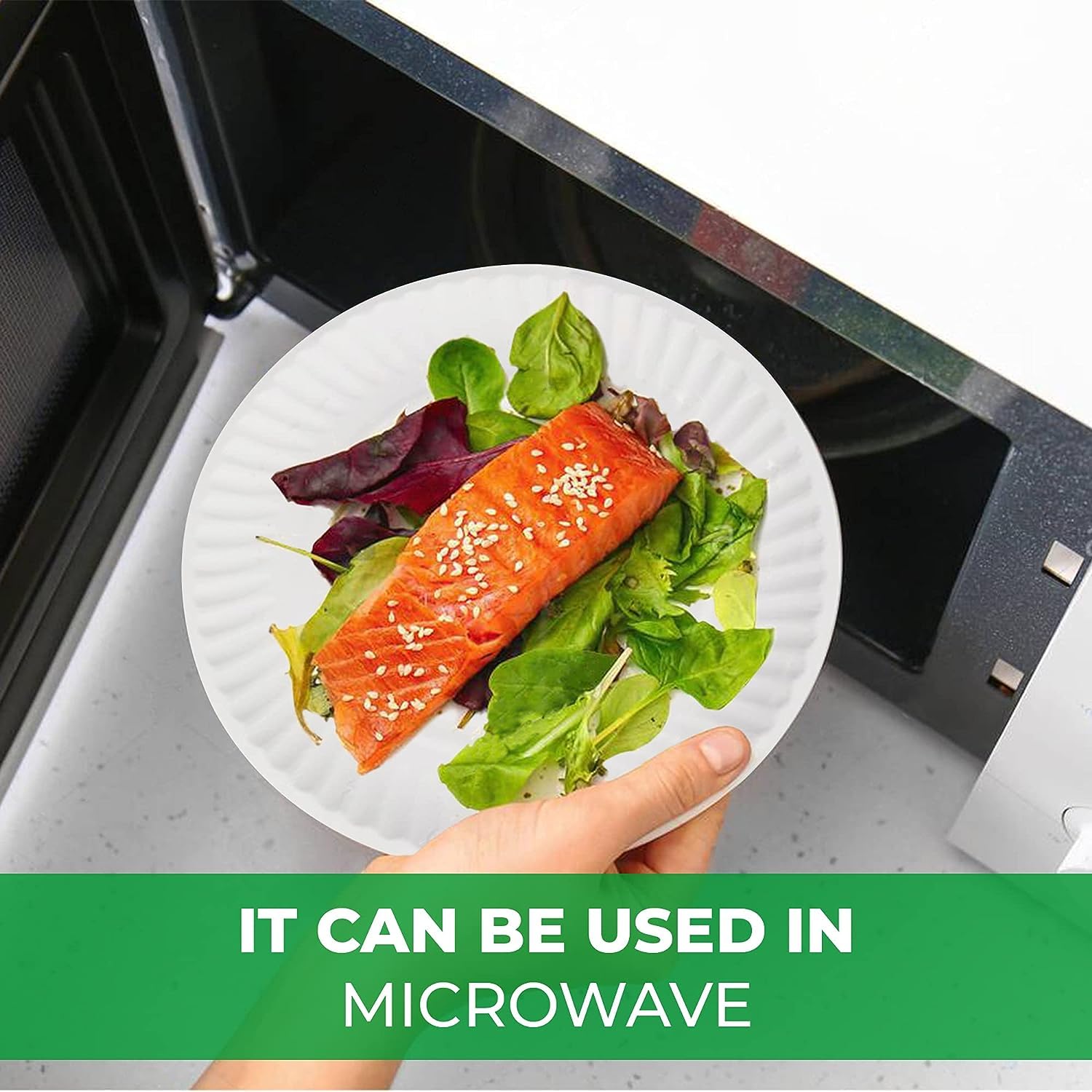 Fonteme 6-Inch Disposable Paper Plates - 1000 Count | White & Uncoated Microwavable Bulk Paper Plates | Perfect for Everyday Meals, Parties