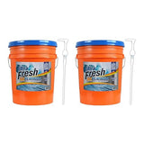Ultra Fresh 6X Platinum 5 Gallon Laundry Detergent Liquid for All Machine Types with Easy Dispensing Pump, Up to 640 Loads, Mountain Fresh (2 Pack)