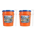 Ultra Fresh 6X Platinum 5 Gallon Laundry Detergent Liquid for All Machine Types with Easy Dispensing Pump, Up to 640 Loads, Mountain Fresh (2 Pack)