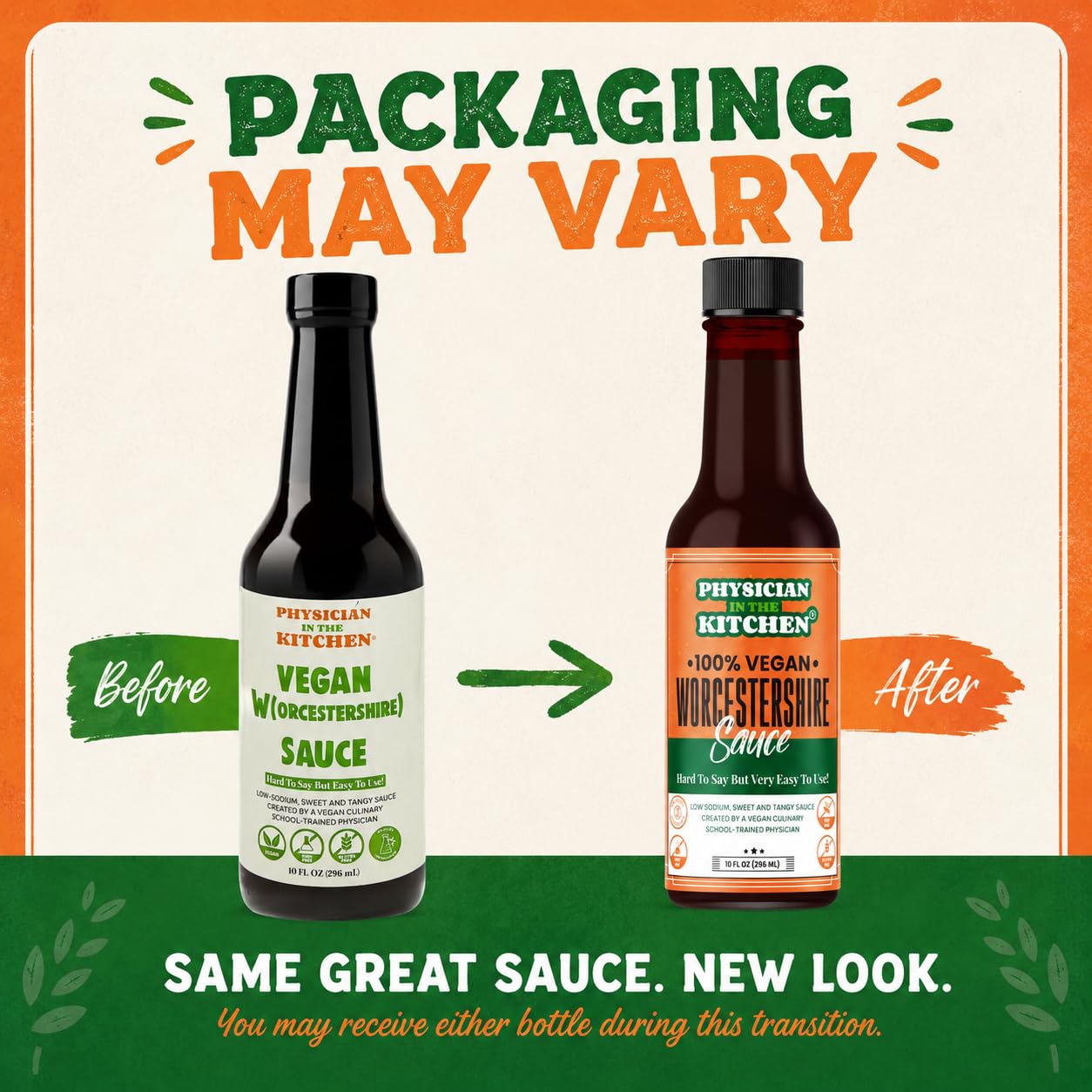 Physician in the Kitchen Vegan Worcestershire Sauce,10oz, Natural, No Gums