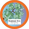 Bonsai Tea Co. Earl Grey Single Serve Tea Pods, Compatible with K Cup Brewers Including 2.0, Sweet and Floral Bergamot Flavor with Full-Bodied Black