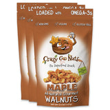 Crazy Go Nuts Walnuts Maple - Glazed Walnuts, Healthy Snacks, Vegan, Low Carb, Gluten Free, Superfood - Natural, Non-GMO, ALA, Omega 3 Fatty Acids