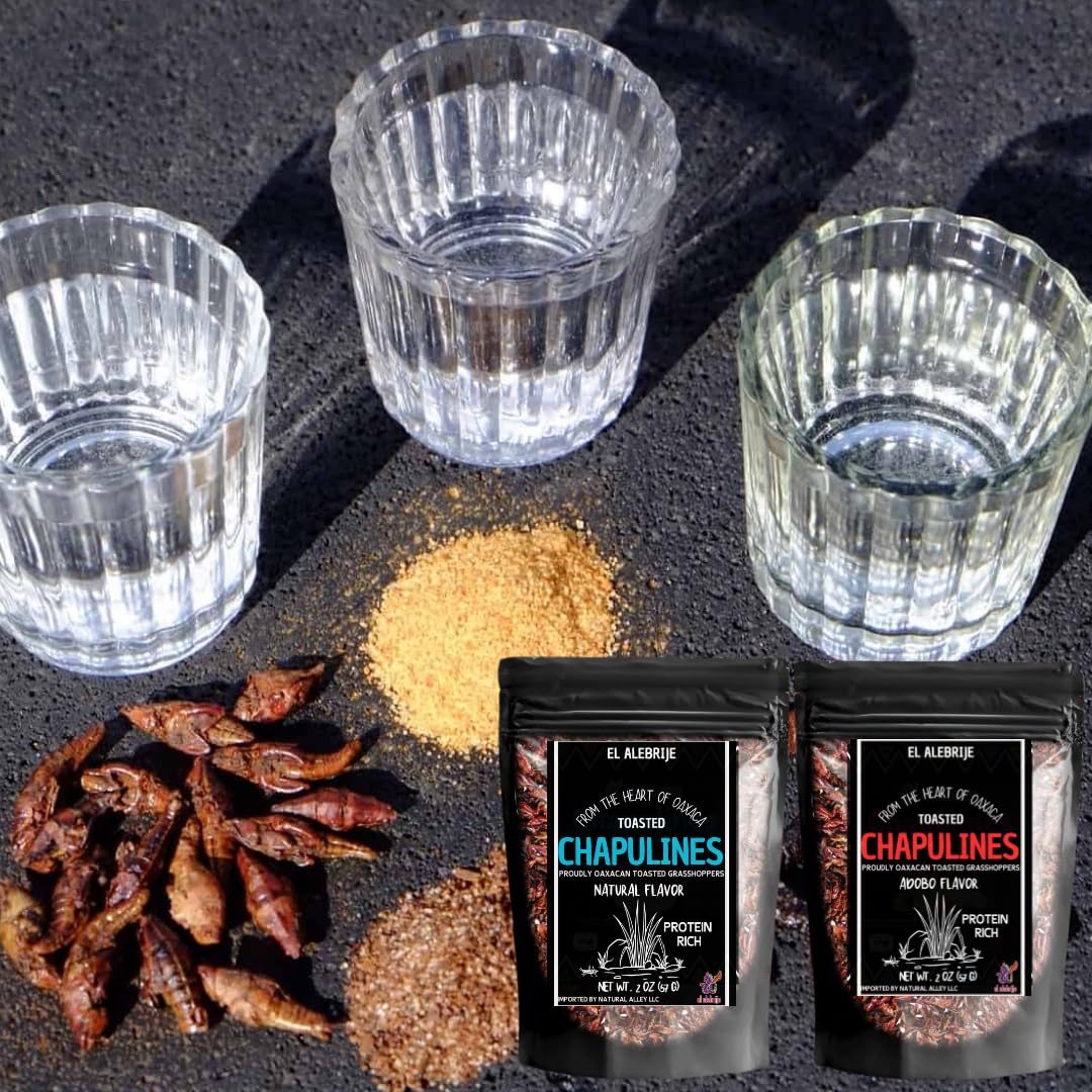 Alebrixes | Chapulines From Oaxaca 2 oz (57g) | Delicious Grasshoppers - Premium Fresh Gourmet Edible Insects - Natural Flavor | Always Fresh Toasted