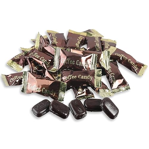 Dark Coffee Candy, Rich and Creamy Gourmet Hard Candy, Authentic Brazilian Coffee Flavor, Individually Wrapped, Resealable Bag, The Snackery (Coffee,2