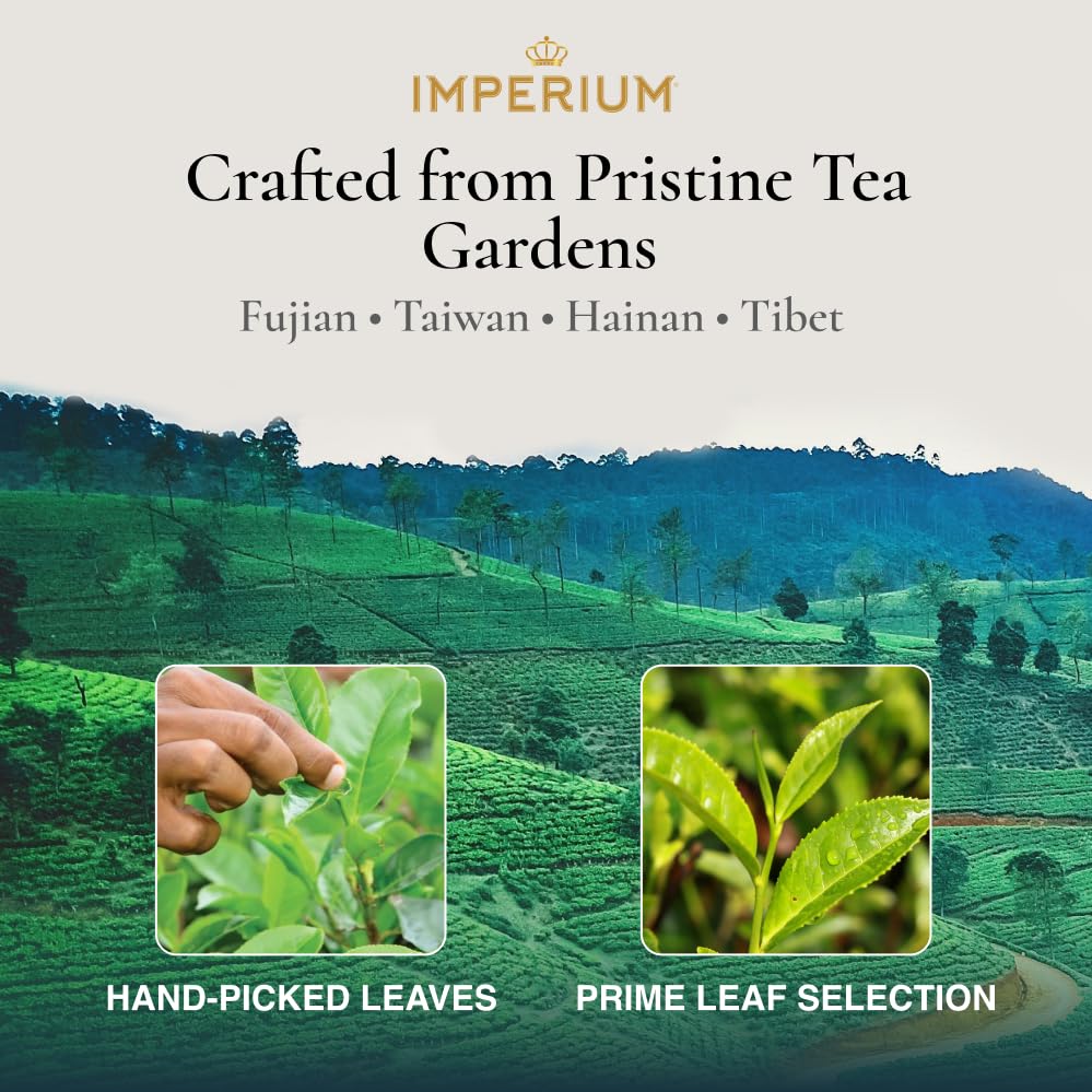 Imperium Spring Jasmine Green Tea Loose Leaf (4oz), Hand-Picked Premium Quality, Brews 100 Cups, Naturally Refreshing and Relaxation Beverage