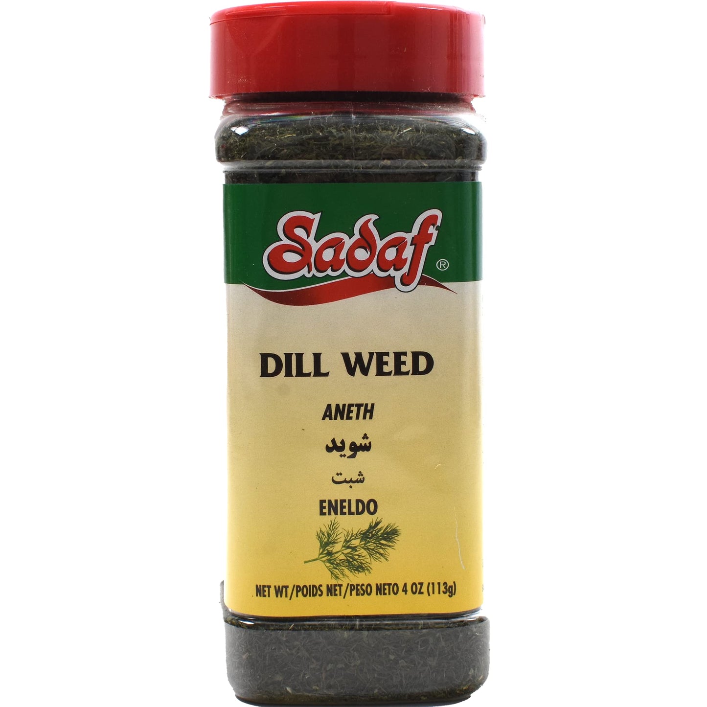 Sadaf Dill Weed 4 oz. - Dried Dill Weed - Dill Seasoning and Spice for Fish, Salads and Soups - Dry Dill Herb for pickling - Natural, Vegan, Kosher