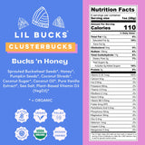 Clusterbucks Bucks 'N Honey Gut-Friendly Granola Clusters, USDA Certified Organic, Gluten Free, 6 Ounce (Pack of 6)