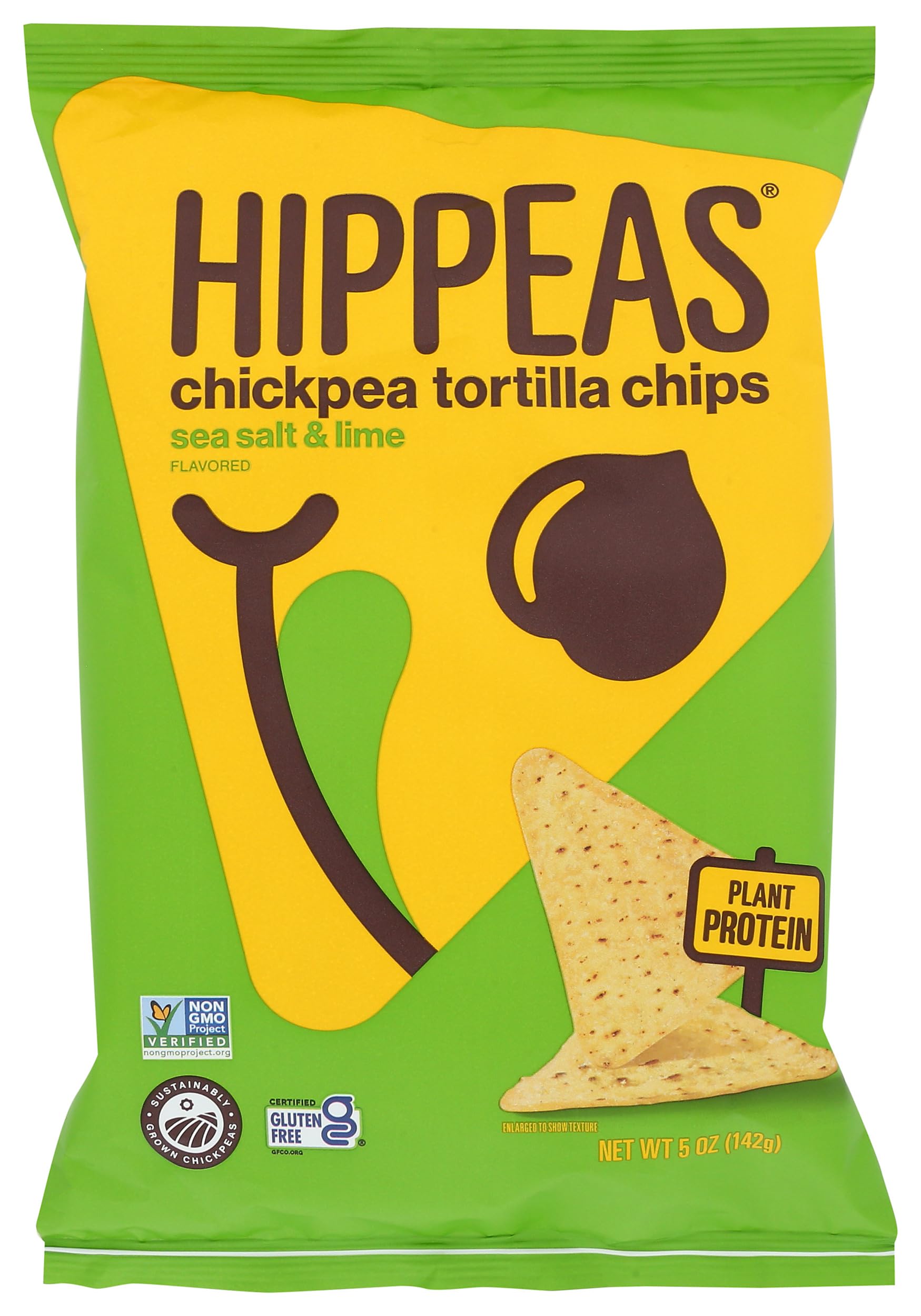 HIPPEAS Sea Salt & Lime Chickpea Tortilla Chips, 5 OZ