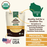 Organic Yellow Cornmeal 5 lb Fine Grind - Non-GMO, Gluten-Free, Sugar-Free, Farmed From Regenerative Soil, Vegan, Grown In USA, For Baking Cornbread