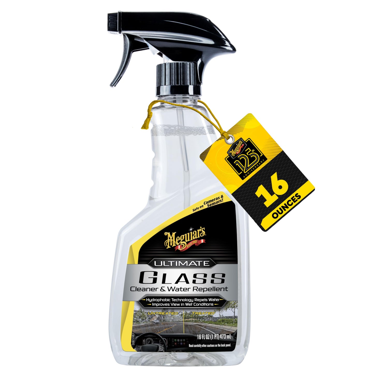 Meguiar's Ultimate Glass Cleaner & Water Repellent - Premium Glass and Window Cleaner for Quick Cleaning with Hydrophobic Technology that Acts as a