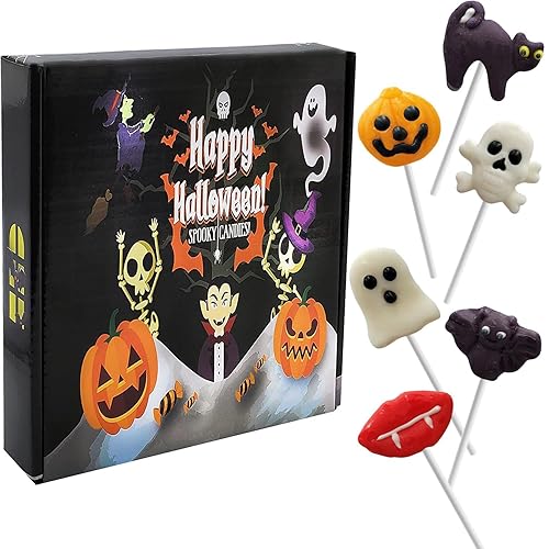 Fruidles Halloween Lollipop Suckers Candy, Spooky Candies, Great for Halloween Goody Bag Fillers, Individually Wrapped (12-Pack)