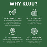 Kuju Coffee Premium Pour Over Camping Coffee Singles - 6 Pack Basecamp Blend, Medium Roast - Superior Instant Pocket Coffee for Backpacking, Travel