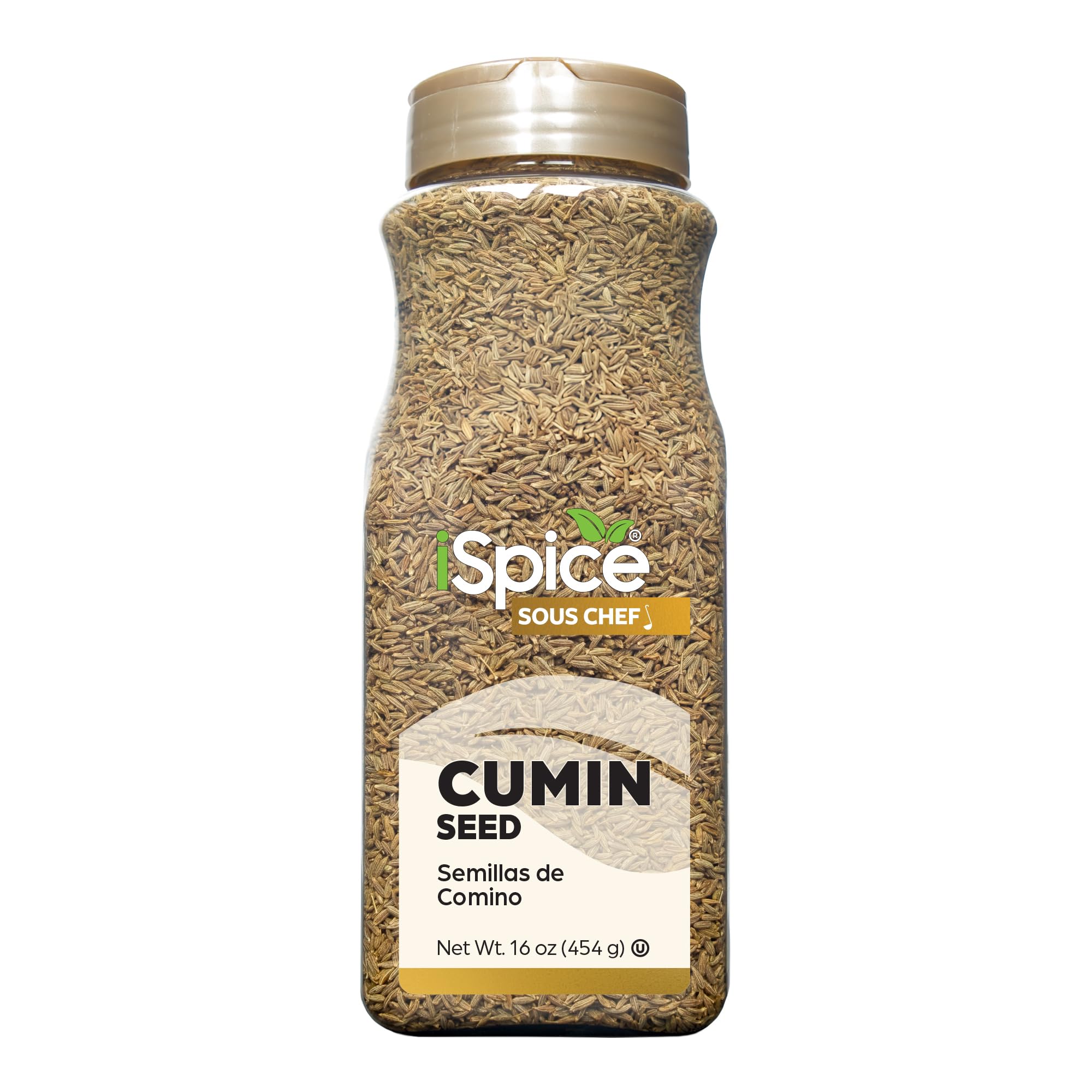 iSpice | Cumin Seed Whole | 16 oz | Bulk Size | Gourmet Spice | Kosher