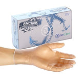 AmerCare 12994-C Anchor Lightly Powdered Vinyl Gloves, Extra Large (Pack of 1000)