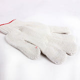 5 Pairs White Labour Protection Cotton Thread Work Gloves - High Elastic Gloves Apply to Transport Grasping Maintenance