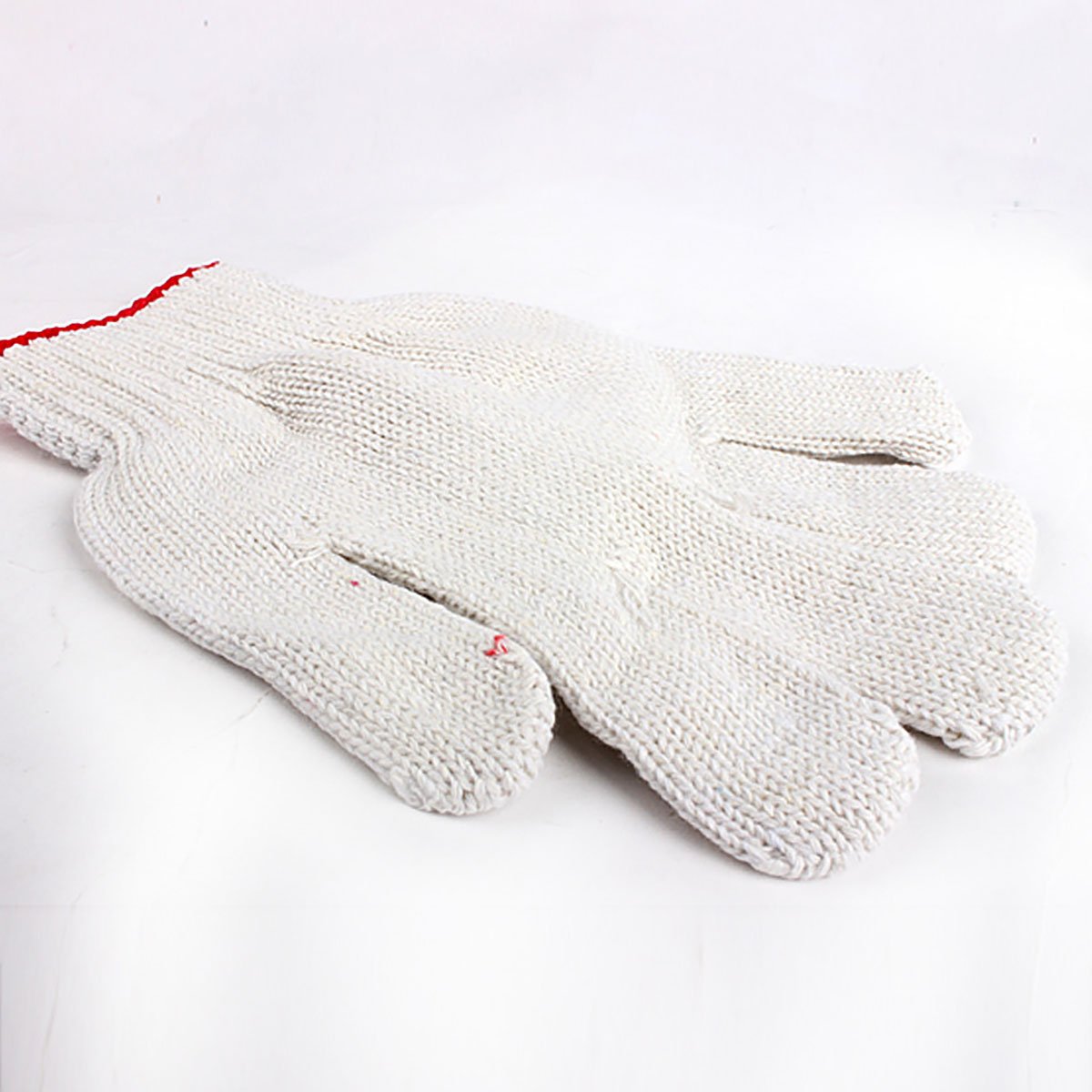 5 Pairs White Labour Protection Cotton Thread Work Gloves - High Elastic Gloves Apply to Transport Grasping Maintenance