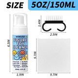 Figure & Plush Toy Cleaner - 5oz Foam Spray for Stuffed Animals & Soft Dolls with Brush & Cloth | No Rinse, Zero Residue, Color-Safe| Safe