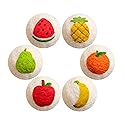 Uloryce Wool Dryer Balls XL 6 Pack, Reusable Laundry Dryer Balls with Cute Fruit Design, Reduce Drying Time, Soften Clothes, Anti Static, Eco Friendly