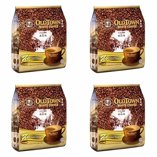 Old Town White Coffee 3 in 1 Natural Cane Sugar Flavor (4 pack x 15 sachets) Imported from Malaysia