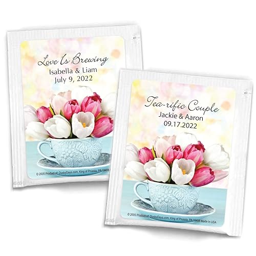 Ducky Days Black Tea Bags, Personalized, Wedding Favors (Set of 30)