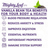 Mighty Leaf Vanilla Bean Black Tea - Foil-Wrapped - Premium Black Tea wi - 100 Count Tea Pouches - Premium Tea with Rich Flavor - Individually Wrapped