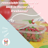 Halal Sour Twin Cherry Gummy Candy | 6 Pack Bundle (6x7 oz Tubs) | Chewy Sugar-Coated Cherry Gummies | Resealable Tubs in Bulk with Display Box |