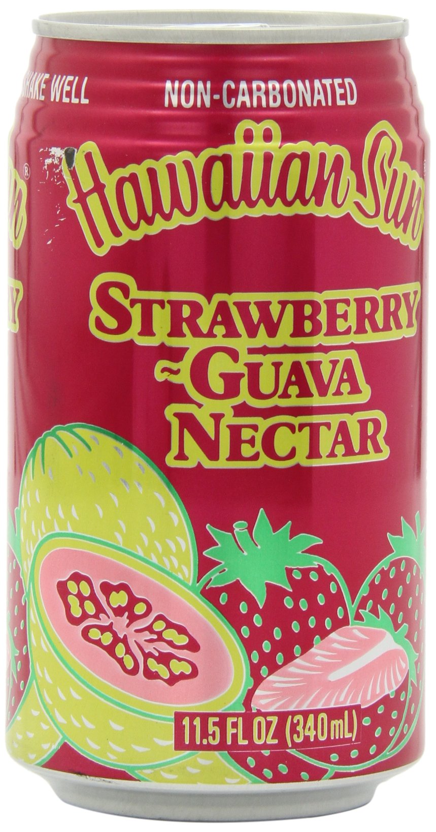 Hawaiian Sun Nectar, Strawberry-Guava, 11.5-Ounce (Pack of 24)