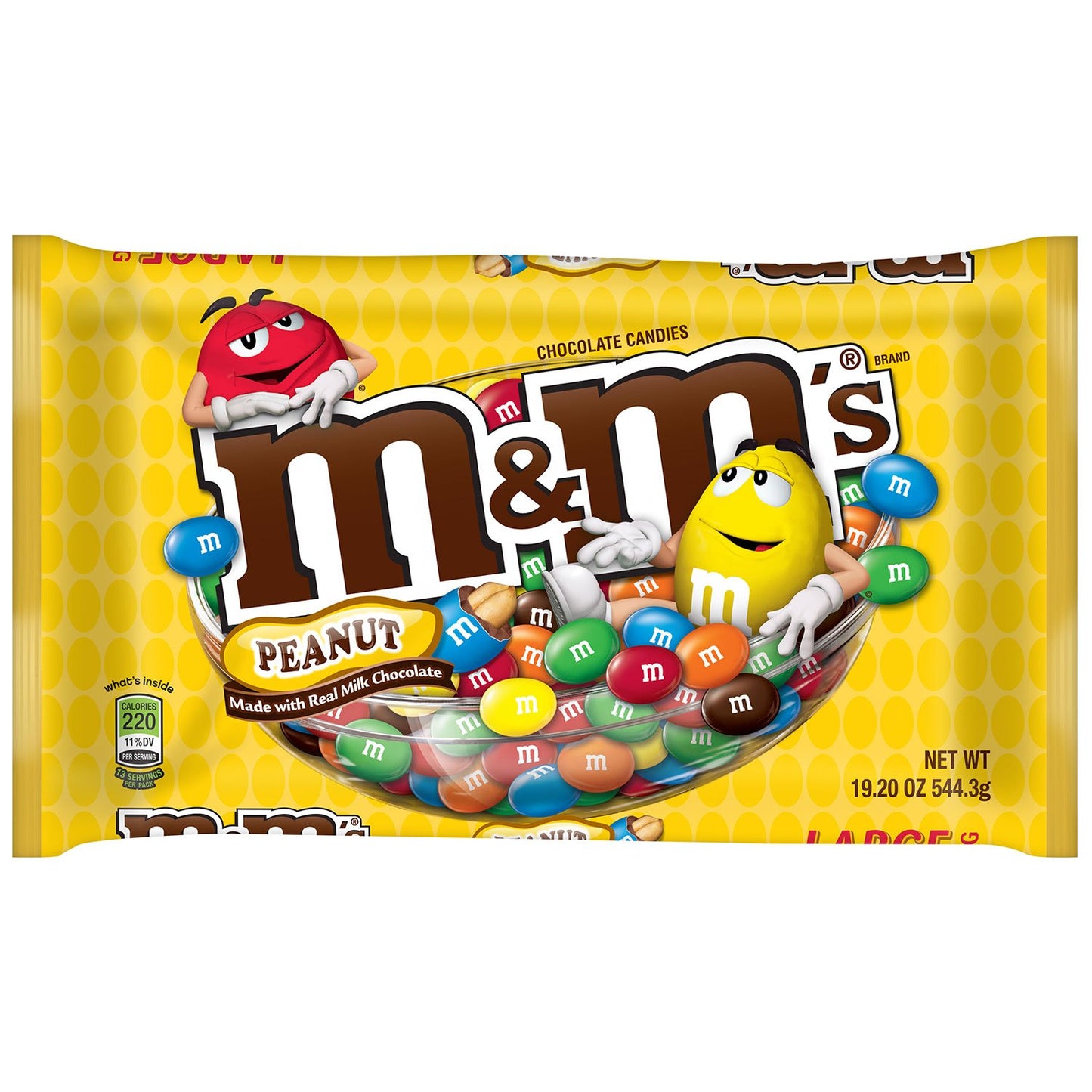 M&M'S Peanut Chocolate Candy 19.2-Ounce Bag
