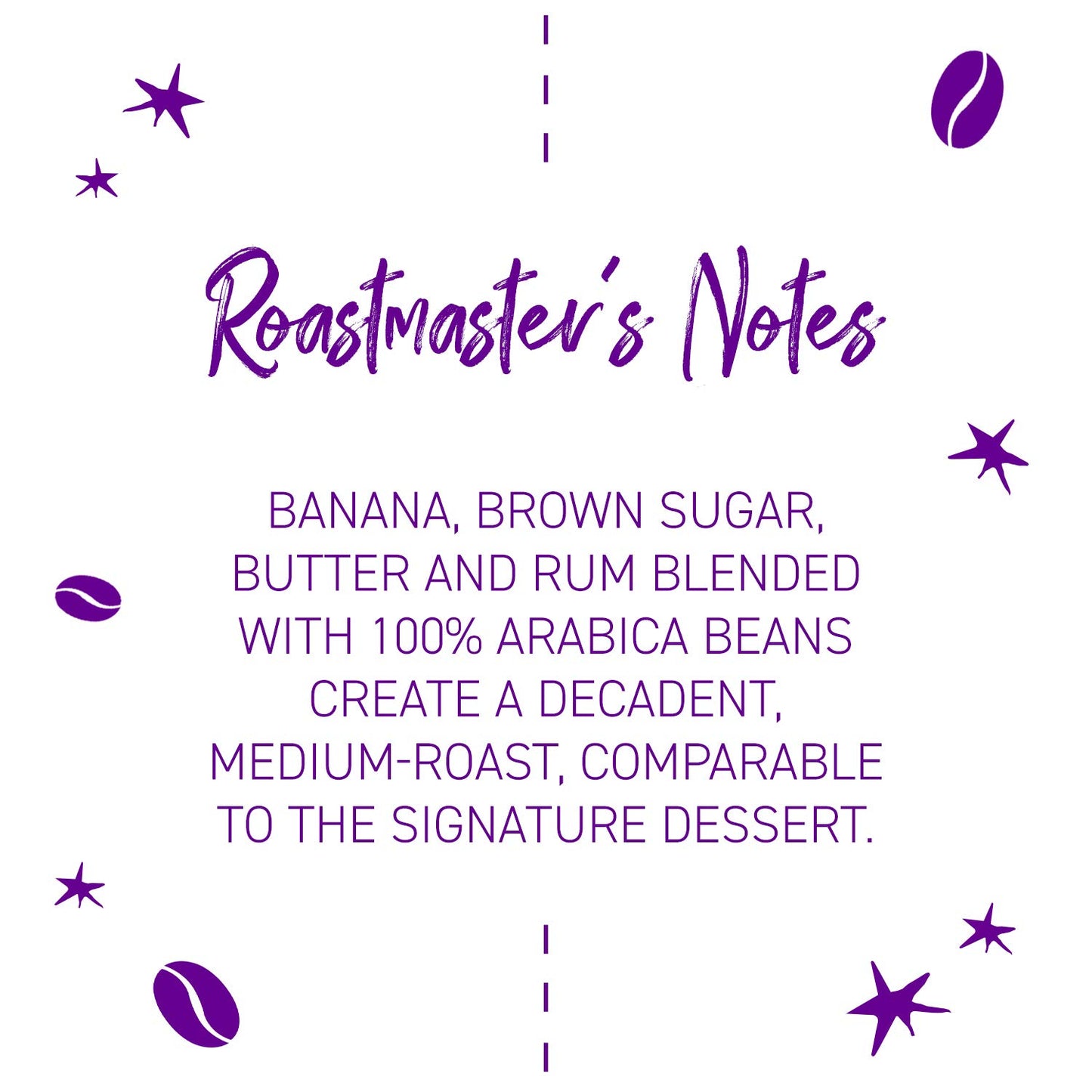 Joffrey's Coffee - Bananas Foster, Flavored Coffee, Artisan Medium Roast, Arabica Beans, Banana, Brown Sugar, Butter, & Rum Flavor, Gluten-Free, No