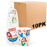 Glad for Kids Disney Mickey and Friends Disposable Paper Cups, Mickey Mouse - Heavy Duty Soak-Proof Kid-Friendly Drinking Cups, Great for Everyday