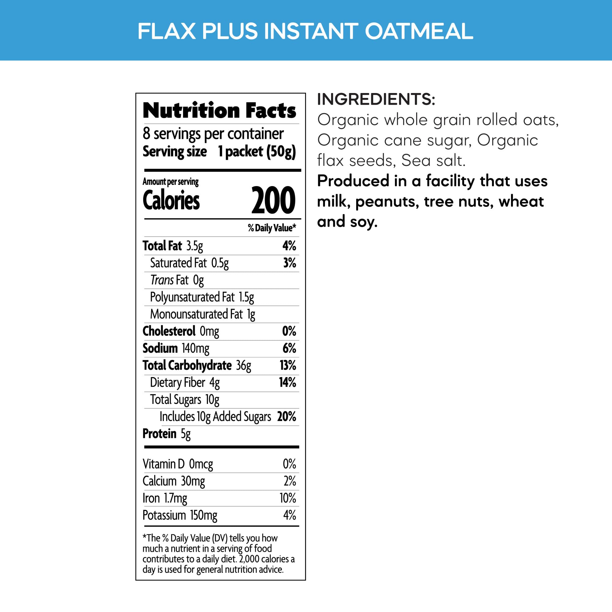 Nature's Path Organic Flax Plus Instant Oatmeal, 14 oz (Pack of 6), Non-GMO