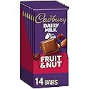 CADBURY DAIRY MILK Fruit & Nut Milk Chocolate Candy Bars, 3.5 oz (14 Count)