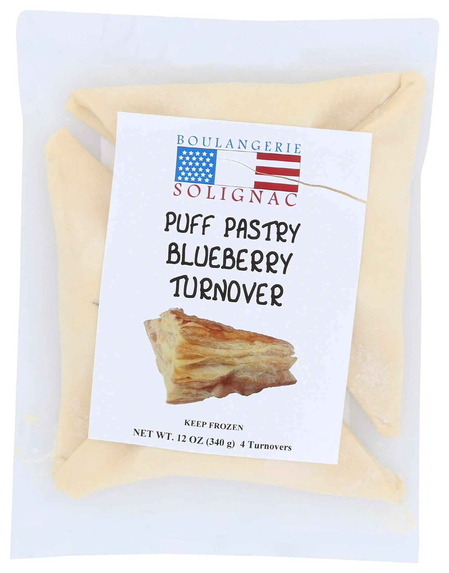 Boulangerie Solignac, Turnover Blueberry Puff Pastry, 12 Ounce
