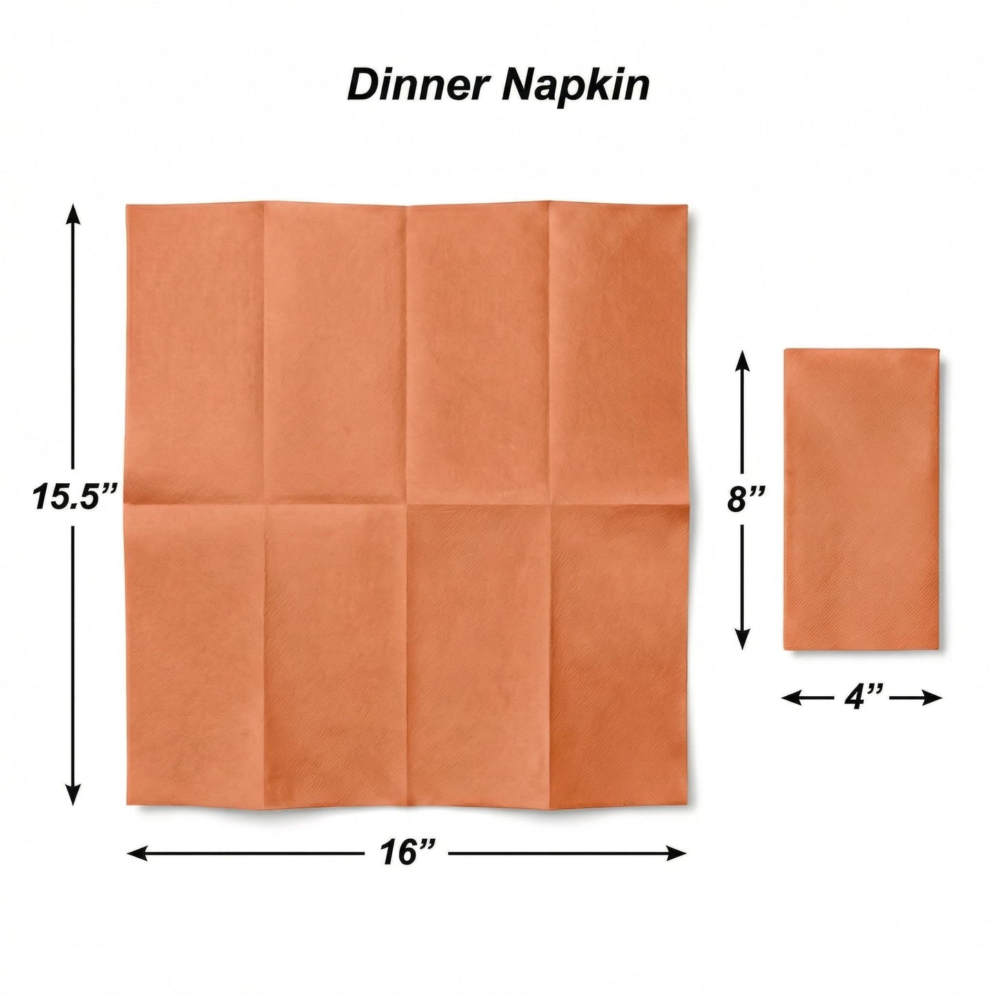 AMERICAN HOMESTEAD Paper Napkins - Terracotta Disposable Linen-Like Dinner Napkins - Restaurant-Quality Table Serviettes for Weddings, Parties