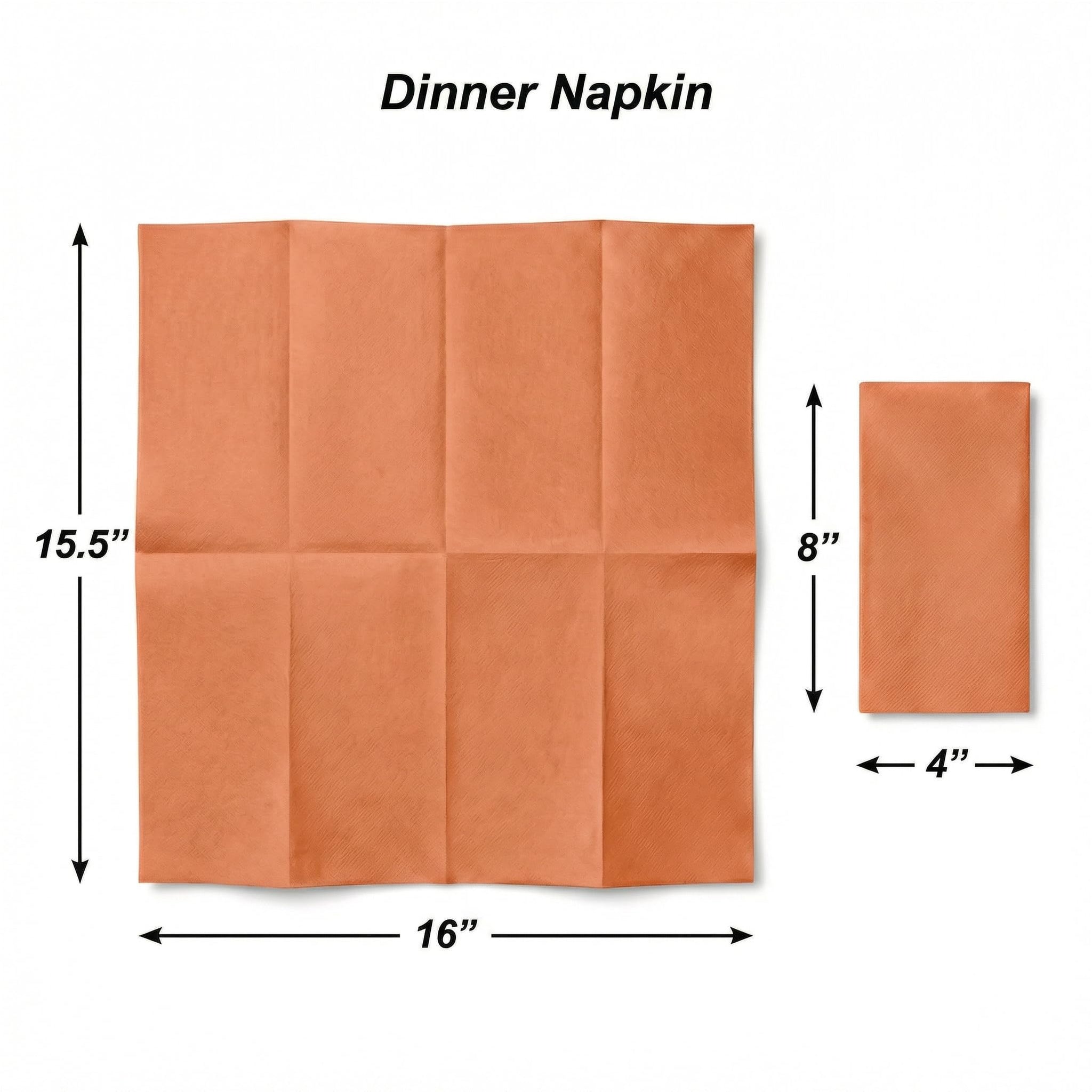 AMERICAN HOMESTEAD Paper Napkins - Terracotta Disposable Linen-Like Dinner Napkins - Restaurant-Quality Table Serviettes for Weddings, Parties