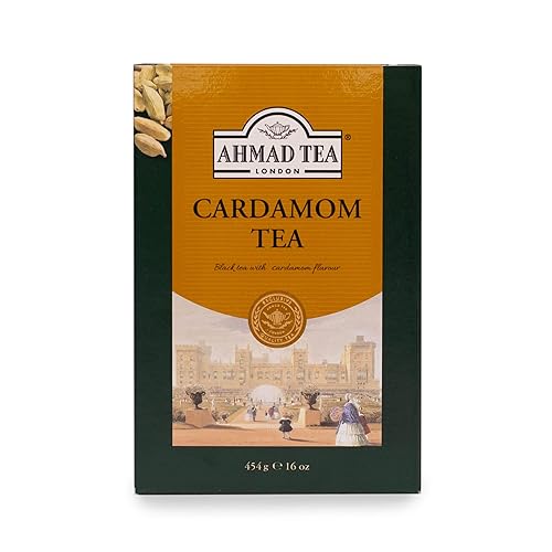 Ahmad Tea Black Tea, Cardamom Loose Leaf, 454g - Caffeinated & Sugar-Free