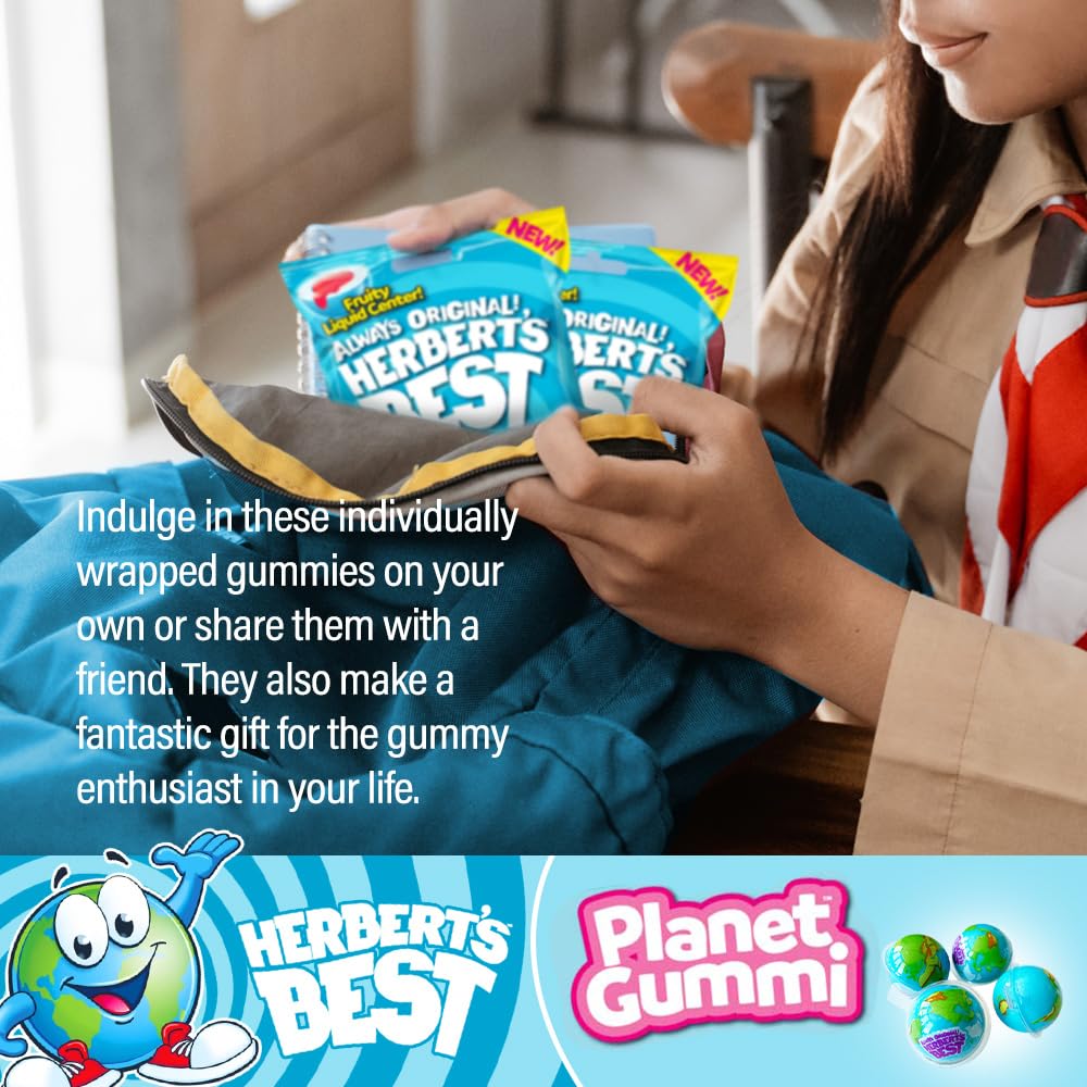 PURA PARCEL Herbert's Best Gummies - Pack of (4) Peg Bags - Viral TikTok Gummy Candy (Planet Gummi)