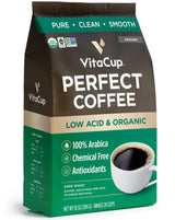 VitaCup Perfect Low Acid Coffee Ground, USDA Organic & Fair Trade, Mycotoxin Free, Dark Roast Guatemala Single Origin, Clean & Pure for Drip Coffee