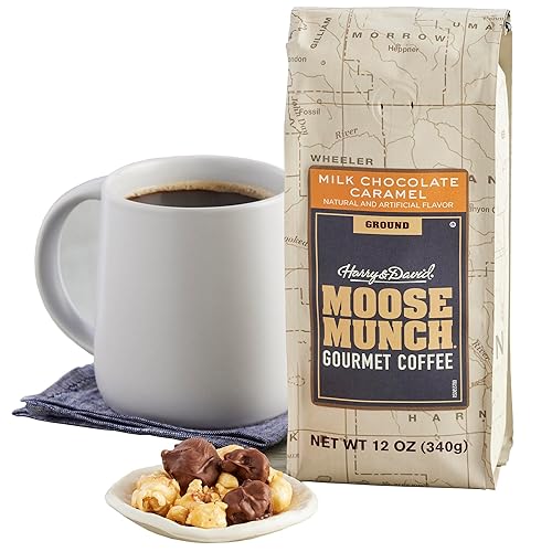 Moose Munch® Milk Chocolate Caramel Ground Coffee, Moose Munch Coffee, Caramel Coffee, Flavored Coffee, Milk Chocolate