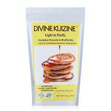 DivineKuizine Complete & Fluffy Pancake and Waffle Mix - Vegan Friendly, All-Natural Ingredients - No Artificial Flavors, Sweeteners, or Preservatives - Delicious Homemade Taste, Easy to Use Pancake and Waffle Mix, Homemade Pancakes Mix 2lbs