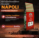 Nicoletti Coffee Espresso “Napoli Roast” 2lb Whole Beans (Made in Brooklyn NY since 1972)