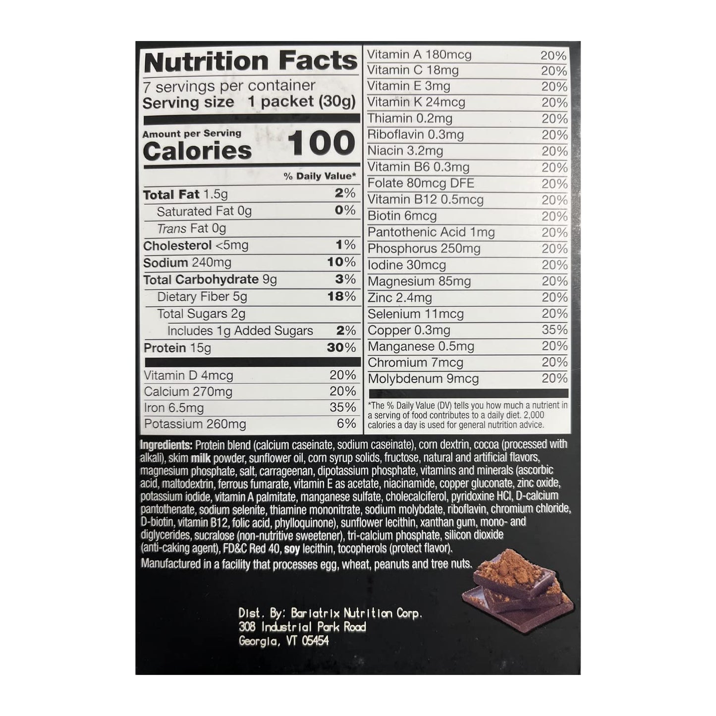 PROTIFIT - High Protein Dark Chocolate Pudding & Shake Mix 2 Pack, 15g Protein, Low Calorie, Low Fat, Low Carb, Aspartame Free, Idea Protein