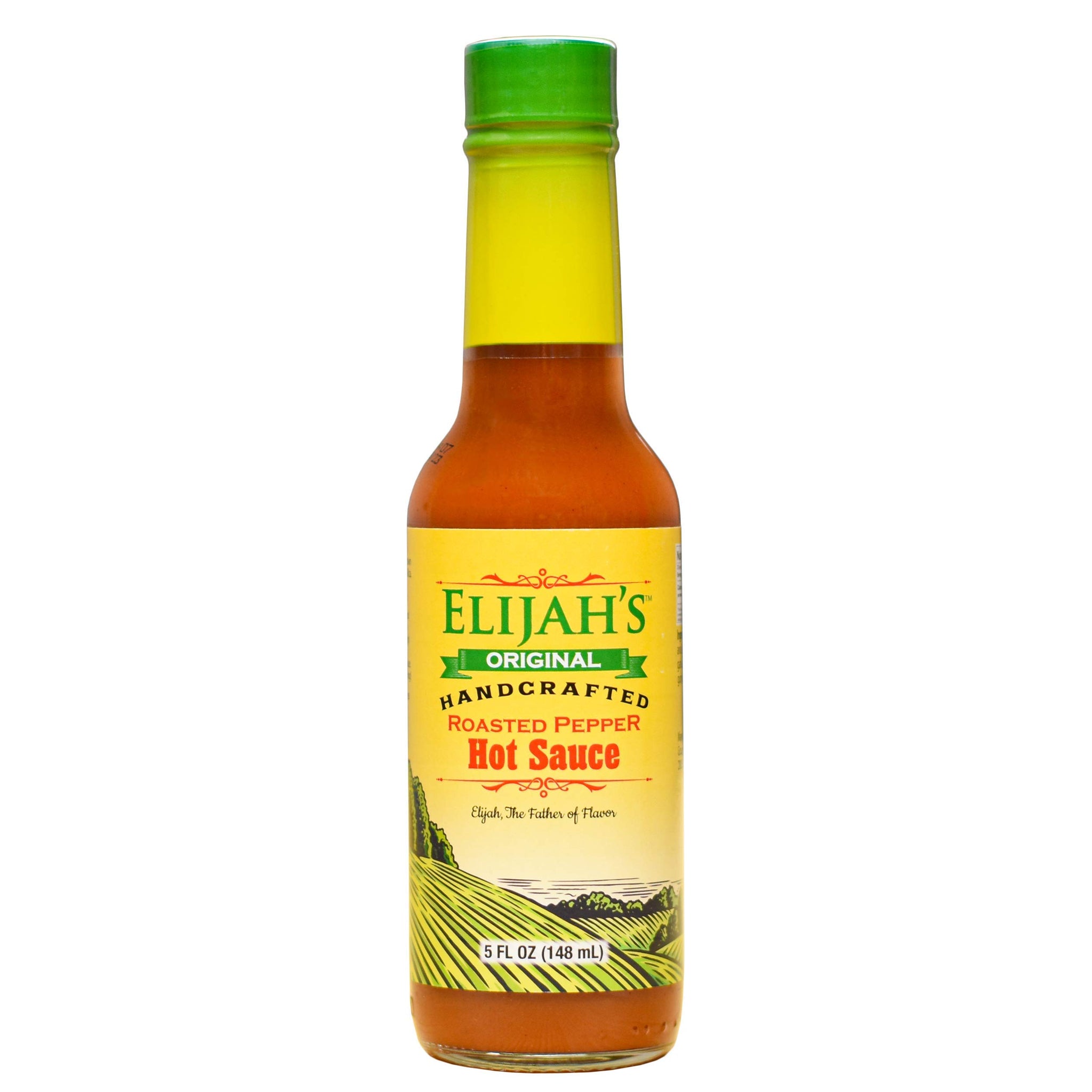 Elijah's Xtreme Original Roasted Pepper Hot Sauce, Made with Fire Roasted Cayenne & Jalapeño Peppers, Mild Hot Sauce, All Natural, Gluten Free, Vegan