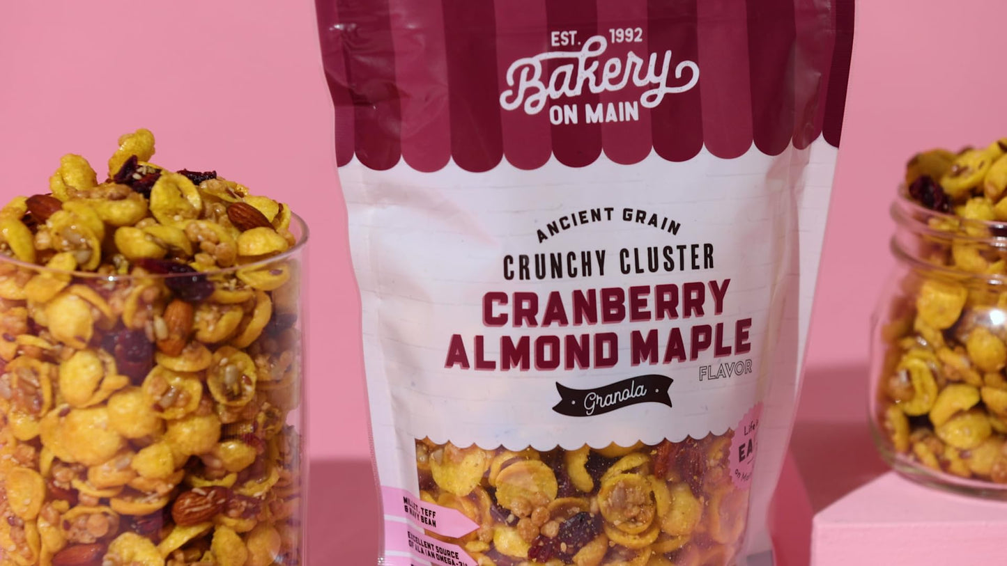 Bakery On Main, Gluten-Free Granola + Ancient Grains, Vegan & Non GMO - Cranberry Almond Maple, 22 oz,107607