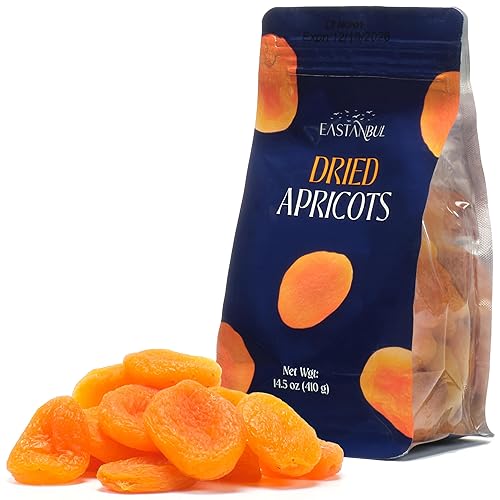 Eastanbul Dried Apricots, 14.5oz, Apricots Dried Fruits Snacks, No Sugar Added, Premium Turkish Fruit Yet Moist & Plump, Guilt-Free, Non-GMO, Whole