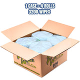 Zoom Wipes Gym Cleaning Wipes Refill - 4 Rolls (800 Wipes 3200 Total) - Commercial Disinfecting Surface Wipes for Fitness, Office, Schools