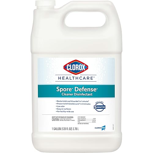 Clorox Healthcare Spore Defense Cleaner Disinfectant, Closed System Refill Bottle, 128 Fluid Ounces (Package May Vary)