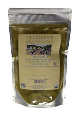 Starwest Botanicals Organic Skullcap Herb Powder - Dried Skullcap for Tea, Smoothies, Dressings, Herbal Blends, & More, Scutellaria Lateriflora, Non
