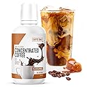 Coffee Snax Cold Brew Coffee Concentrate, Caramel Coffee Concentrate with No Added Sugar (Bulk 96 Servings Bottle, Caramel)