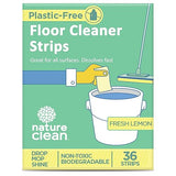 Nature Clean All Natural Wood Floor Cleaner for Mopping 36 Strips, Non-Toxic & Plastic-Free Packaging, Use On Hardwood Laminate Ceramic Tile Linoleum